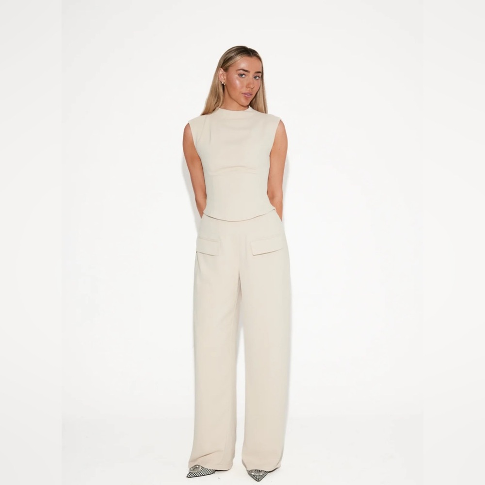 Odd Muse Set - Trouser and Top - Oat - Size Medium